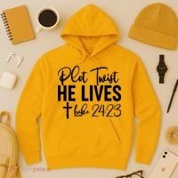 Plot Twist He Lives Luke 24:23 Hoodie thumb 3