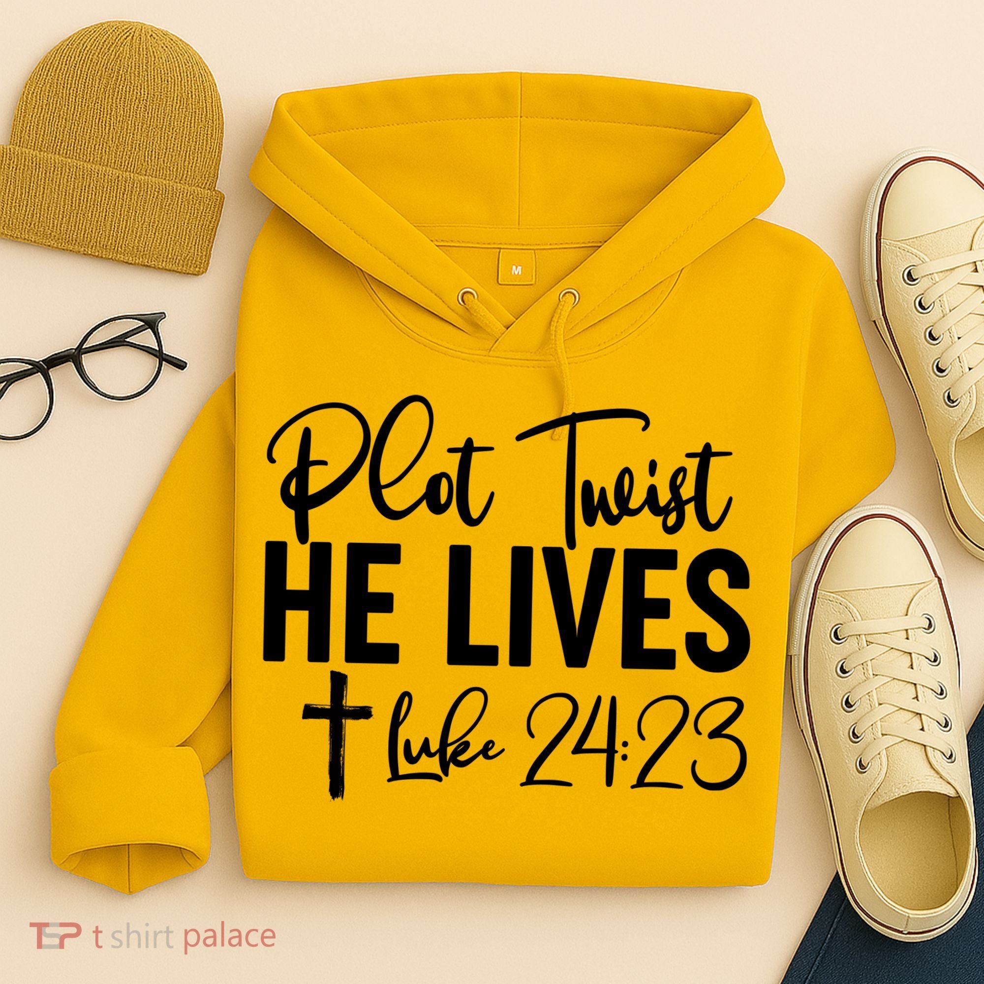 Plot Twist He Lives Luke 24:23 Hoodie