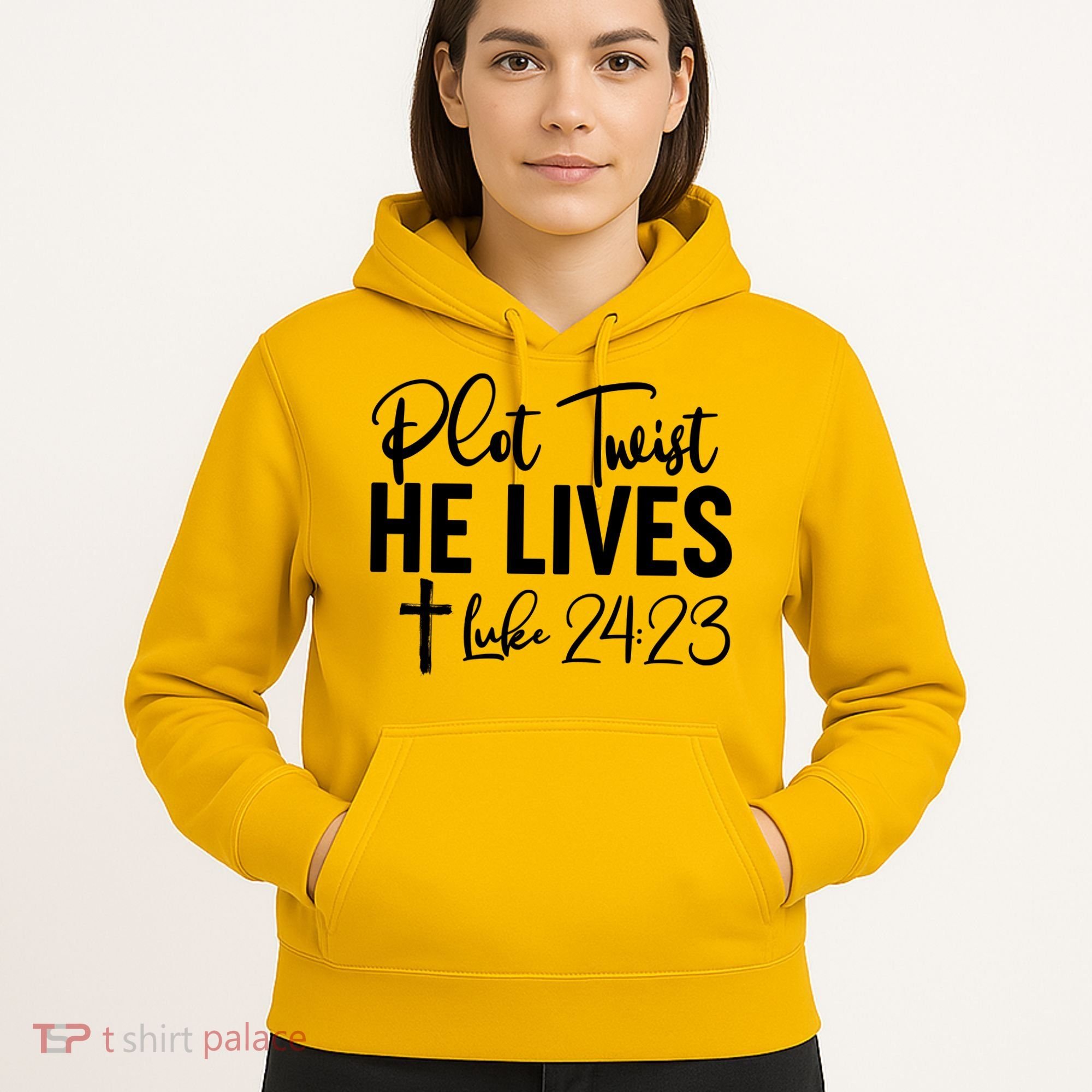 Plot Twist He Lives Luke 24:23 Hoodie