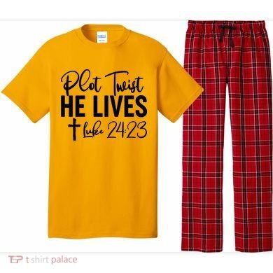 Plot Twist He Lives Luke 24:23 Pajama Set