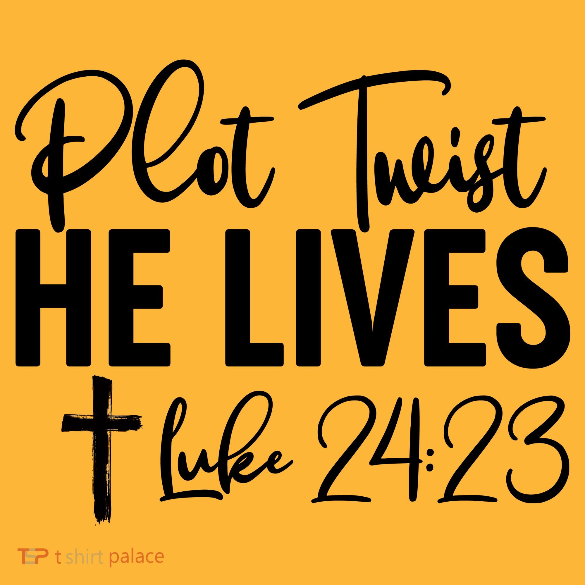 Plot Twist He Lives Luke 24:23 Toddler T-Shirt