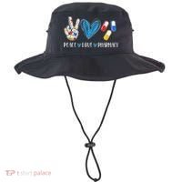 Peace Love Pharmacy Funny Pharmacy Tech Bucket Hat thumb 0