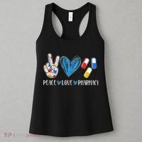 Peace Love Pharmacy Funny Pharmacy Tech Women's Tank Top thumb 3