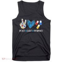 Peace Love Pharmacy Funny Pharmacy Tech Tank Top thumb 0