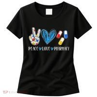 Peace Love Pharmacy Funny Pharmacy Tech Women's T-Shirt thumb 0