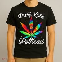 Pretty Little Pothead Weed Canabias 420 Marijuana Weed T-Shirt thumb 3