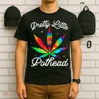 Pretty Little Pothead Weed Canabias 420 Marijuana Weed T-Shirt thumb 6