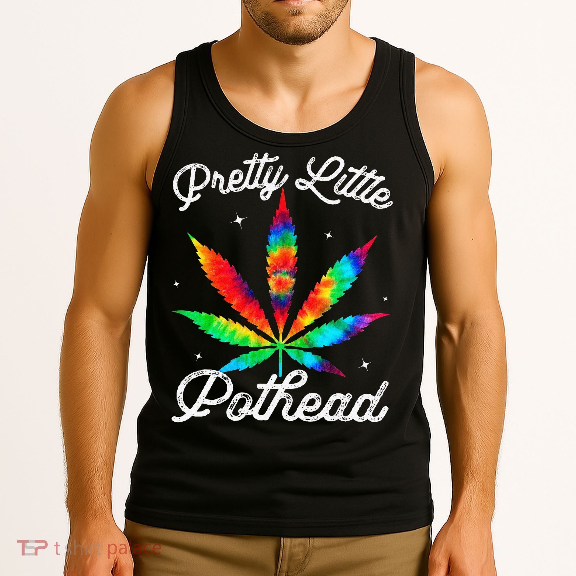Pretty Little Pothead Weed Canabias 420 Marijuana Weed Tank Top