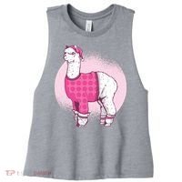 Pajama Llama Women's Racerback Cropped Tank thumb 0