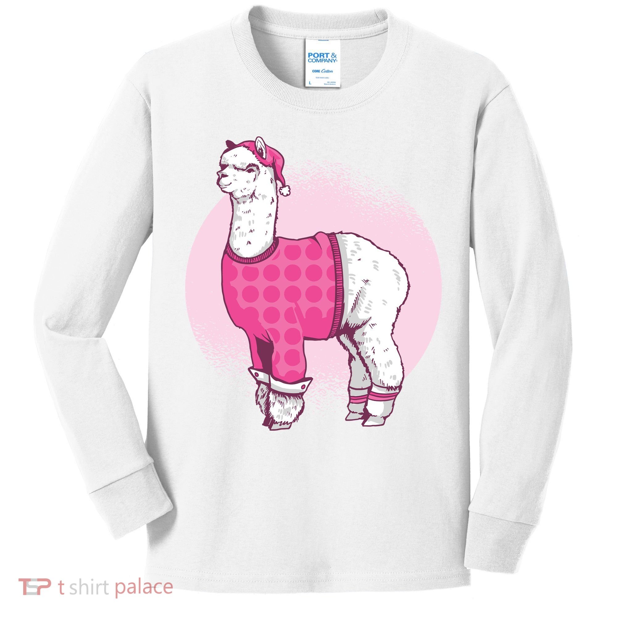 Pajama Llama Kids Long Sleeve Shirt