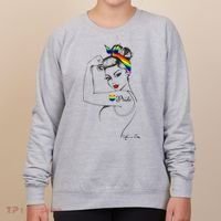 Pride LGBT Power Pin Up Art Modern Rosie The Riveter Women's Sweatshirt thumb 0