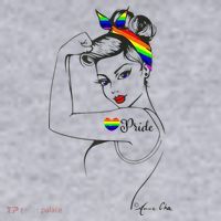 Pride LGBT Power Pin Up Art Modern Rosie The Riveter Women's Sweatshirt thumb 2