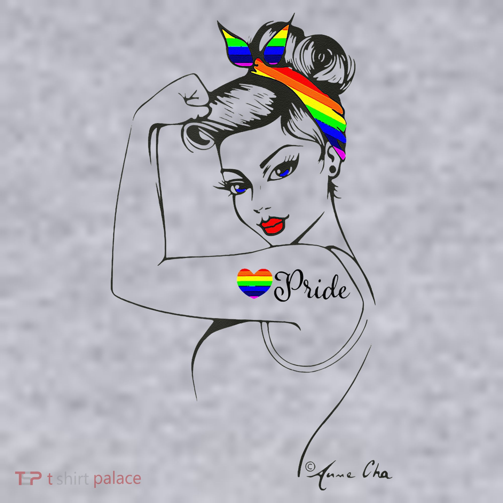 Pride LGBT Power Pin Up Art Modern Rosie The Riveter Women's Sweatshirt