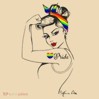 Pride LGBT Power Pin Up Art Modern Rosie The Riveter Tote Bag thumb 4