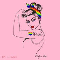 Pride LGBT Power Pin Up Art Modern Rosie The Riveter Coaster thumb 2