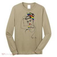 Pride LGBT Power Pin Up Art Modern Rosie The Riveter Long Sleeve Shirt thumb 0
