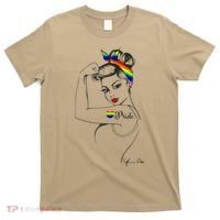 Pride LGBT Power Pin Up Art Modern Rosie The Riveter T-Shirt thumb 0