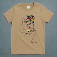 Pride LGBT Power Pin Up Art Modern Rosie The Riveter T-Shirt thumb 5