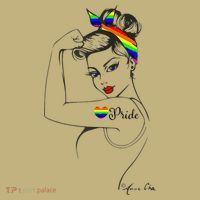 Pride LGBT Power Pin Up Art Modern Rosie The Riveter T-Shirt thumb 7
