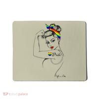 Pride LGBT Power Pin Up Art Modern Rosie The Riveter Mousepad thumb 0