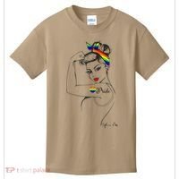 Pride LGBT Power Pin Up Art Modern Rosie The Riveter Kids T-Shirt thumb 0
