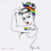 Pride LGBT Power Pin Up Art Modern Rosie The Riveter Women's Hoodie thumb 2