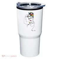 Pride LGBT Power Pin Up Art Modern Rosie The Riveter Tumbler thumb 0
