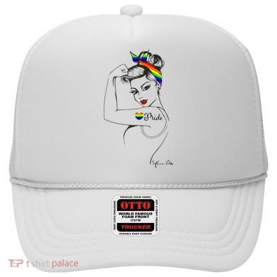 Pride LGBT Power Pin Up Art Modern Rosie The Riveter Hat