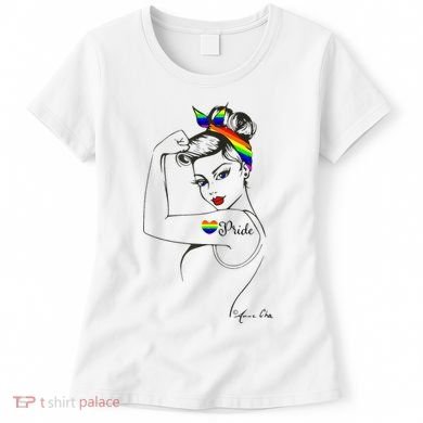 Pride LGBT Power Pin Up Art Modern Rosie The Riveter Women's T-Shirt