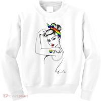 Pride LGBT Power Pin Up Art Modern Rosie The Riveter Kids Sweatshirt thumb 0