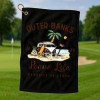 Pogue Life Paradise On Eart Golf Towel thumb 1