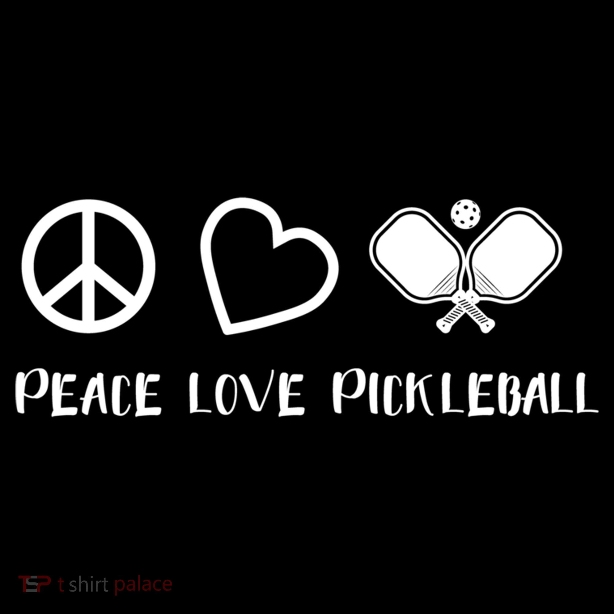 Peace Love Pickleball Funny Pickleball Player Gift Cool Gift Women's Hoodie