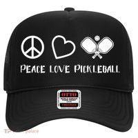 Peace Love Pickleball Funny Pickleball Player Gift Cool Gift Hat thumb 0