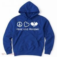 Peace Love Pickleball Funny Pickleball Player Gift Cool Gift Hoodie thumb 0