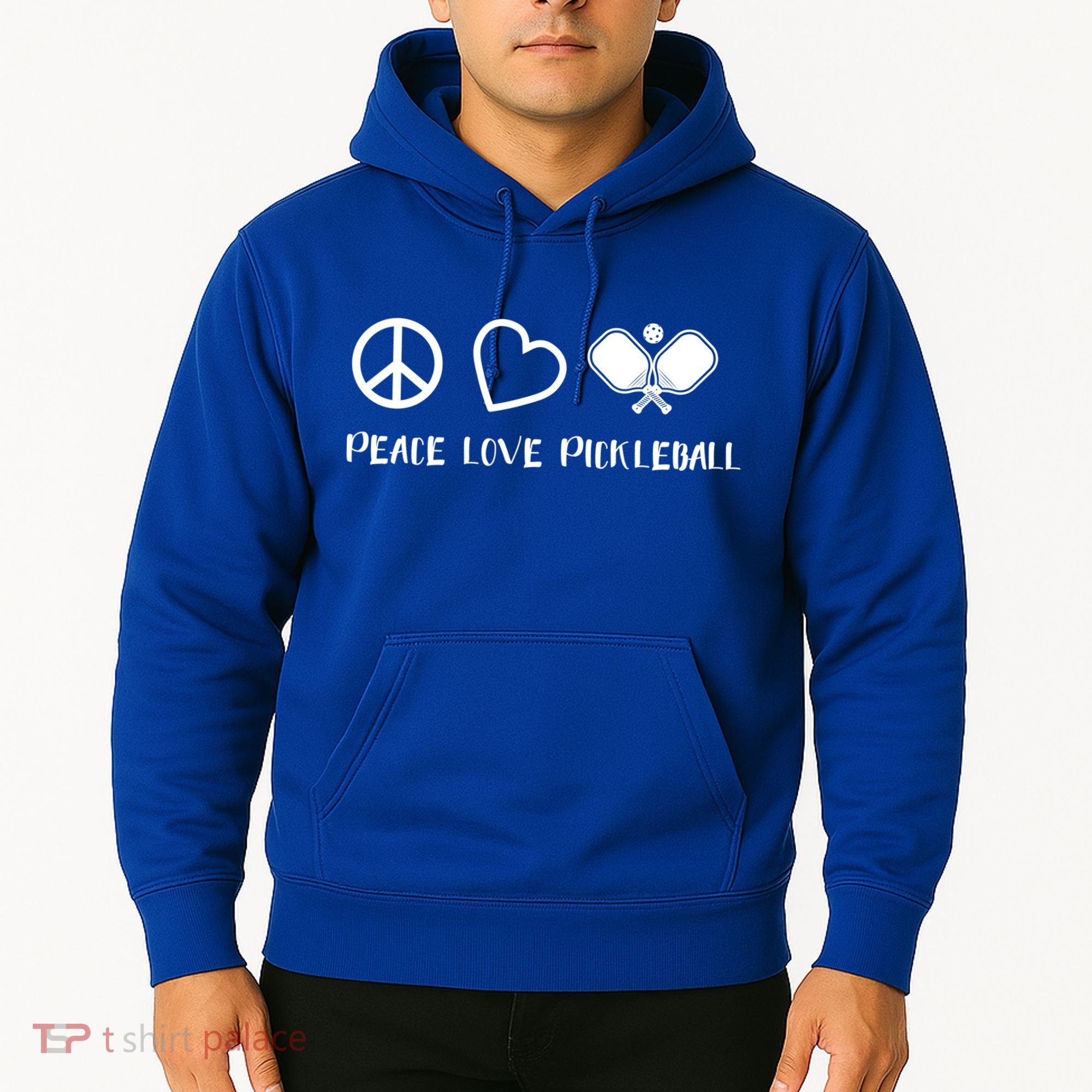 Peace Love Pickleball Funny Pickleball Player Gift Cool Gift Hoodie