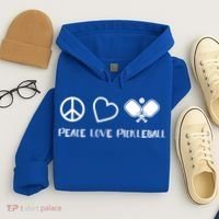 Peace Love Pickleball Funny Pickleball Player Gift Cool Gift Hoodie thumb 4