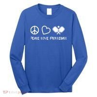 Peace Love Pickleball Funny Pickleball Player Gift Cool Gift Long Sleeve Shirt thumb 0
