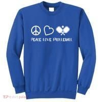 Peace Love Pickleball Funny Pickleball Player Gift Cool Gift Sweatshirt thumb 0