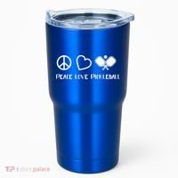 Peace Love Pickleball Funny Pickleball Player Gift Cool Gift Tumbler thumb 0