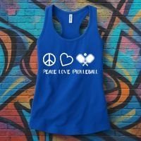 Peace Love Pickleball Funny Pickleball Player Gift Cool Gift Women's Tank Top thumb 3