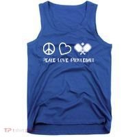 Peace Love Pickleball Funny Pickleball Player Gift Cool Gift Tank Top thumb 0