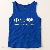 Peace Love Pickleball Funny Pickleball Player Gift Cool Gift Tank Top thumb 2