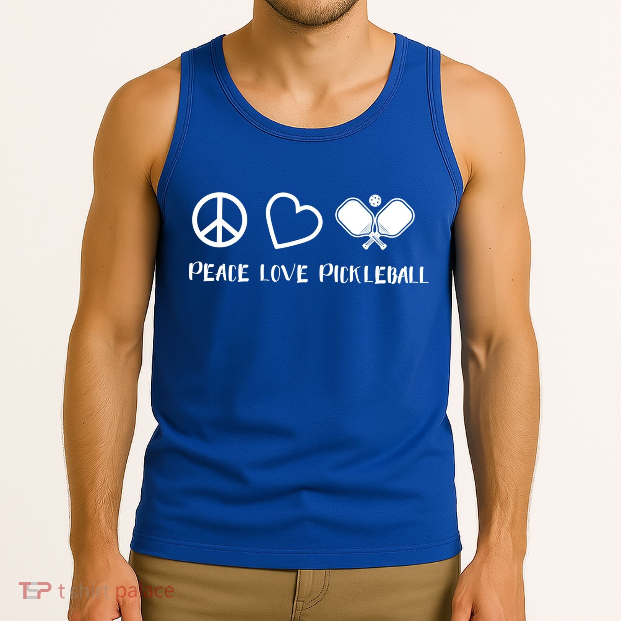 Peace Love Pickleball Funny Pickleball Player Gift Cool Gift Tank Top