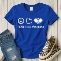Peace Love Pickleball Funny Pickleball Player Gift Cool Gift Women's T-Shirt thumb 3
