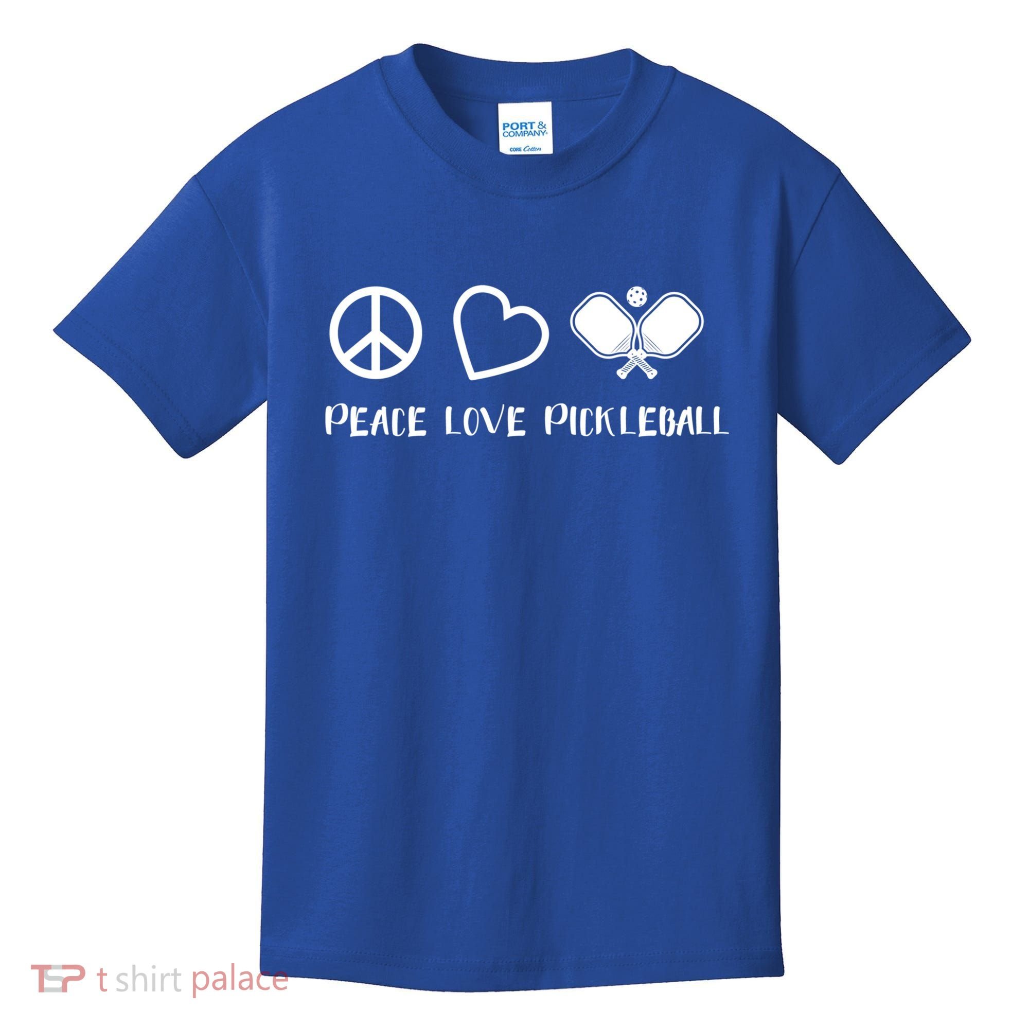 Peace Love Pickleball Funny Pickleball Player Gift Cool Gift Kids T-Shirt