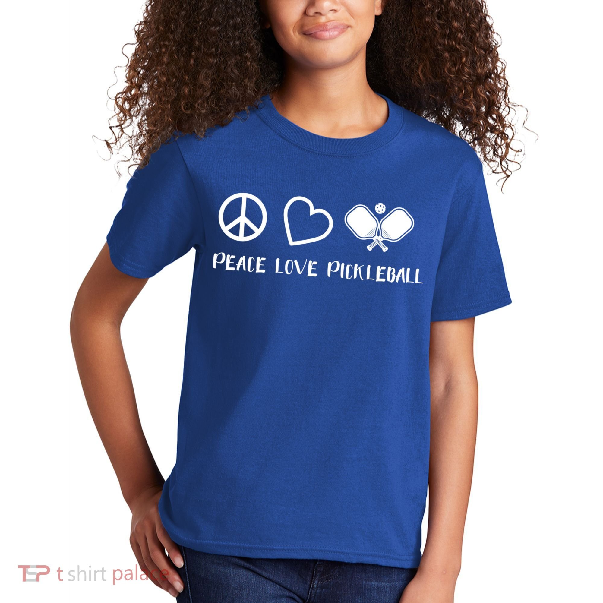 Peace Love Pickleball Funny Pickleball Player Gift Cool Gift Kids T-Shirt