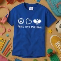 Peace Love Pickleball Funny Pickleball Player Gift Cool Gift Kids T-Shirt thumb 3