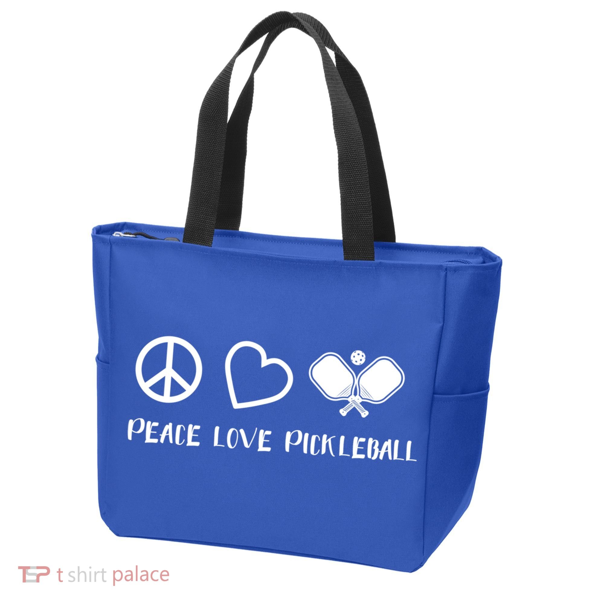 Peace Love Pickleball Funny Pickleball Player Gift Cool Gift Tote Bag