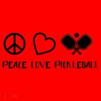 Peace Love Pickleball Funny Pickleball Player Gift Cool Gift Santa Hat thumb 1
