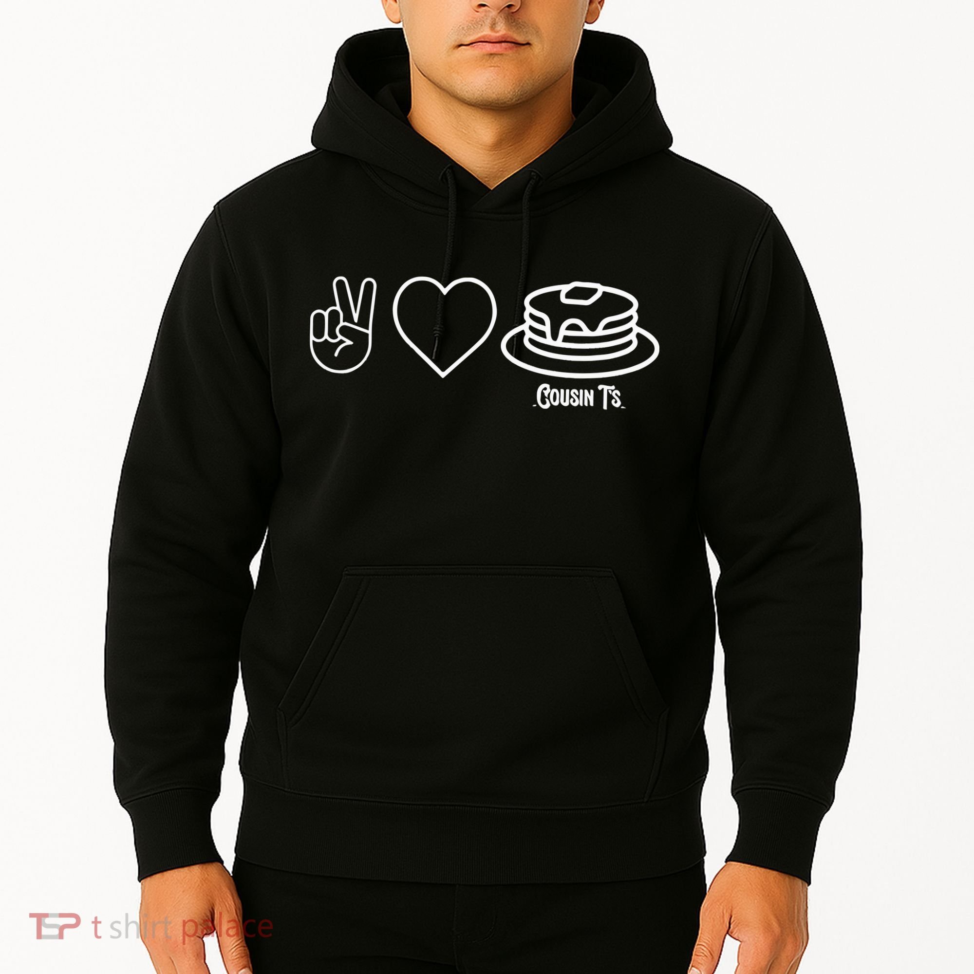 Peace Love Pancakes Cousin Hoodie